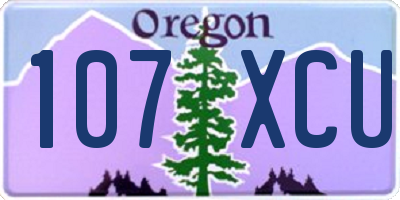OR license plate 107XCU
