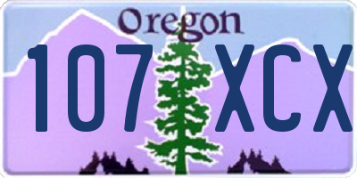 OR license plate 107XCX