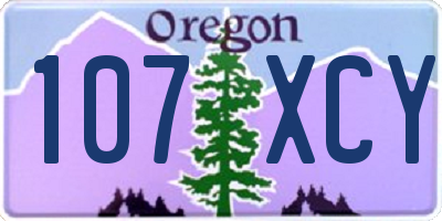 OR license plate 107XCY