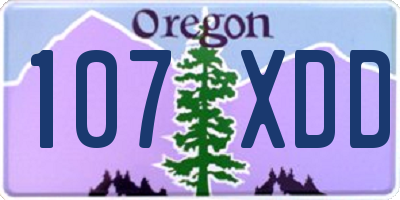 OR license plate 107XDD