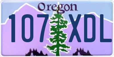 OR license plate 107XDL