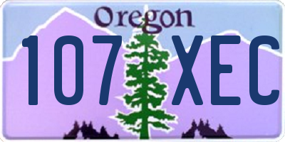 OR license plate 107XEC
