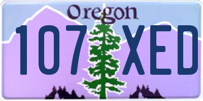 OR license plate 107XED