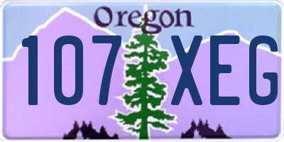 OR license plate 107XEG