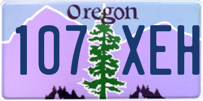 OR license plate 107XEH