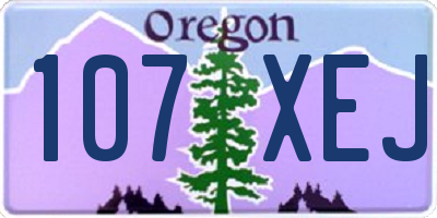 OR license plate 107XEJ