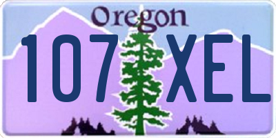 OR license plate 107XEL