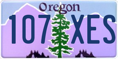 OR license plate 107XES
