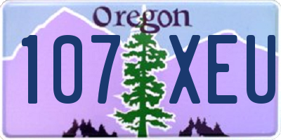 OR license plate 107XEU