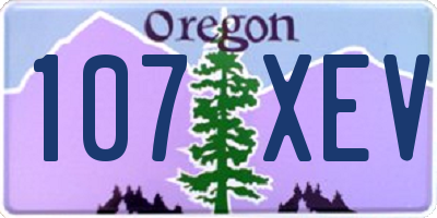OR license plate 107XEV