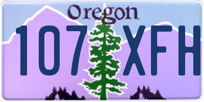 OR license plate 107XFH