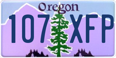 OR license plate 107XFP