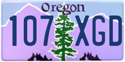 OR license plate 107XGD