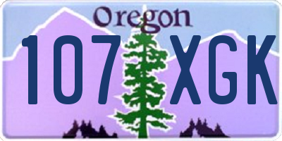 OR license plate 107XGK