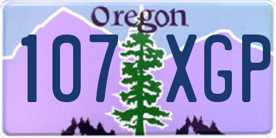 OR license plate 107XGP