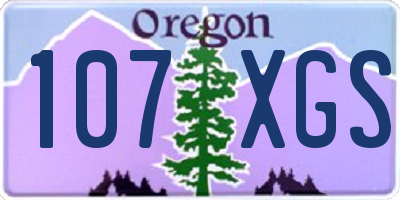 OR license plate 107XGS