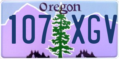 OR license plate 107XGV