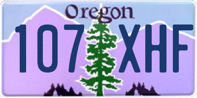 OR license plate 107XHF