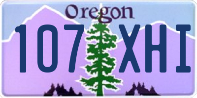 OR license plate 107XHI
