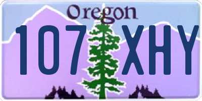OR license plate 107XHY