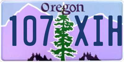 OR license plate 107XIH
