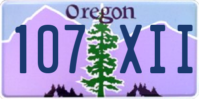 OR license plate 107XII