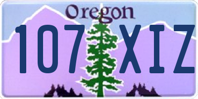 OR license plate 107XIZ
