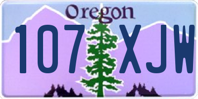 OR license plate 107XJW