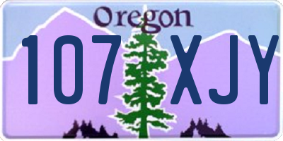 OR license plate 107XJY
