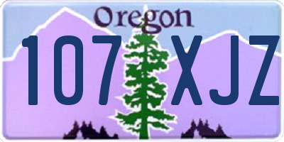 OR license plate 107XJZ