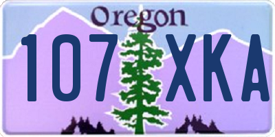OR license plate 107XKA