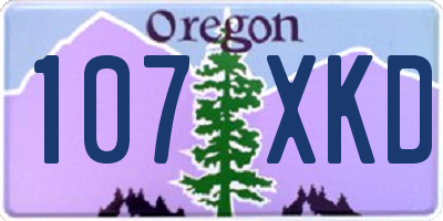 OR license plate 107XKD
