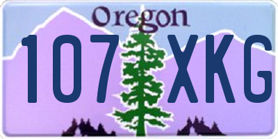 OR license plate 107XKG
