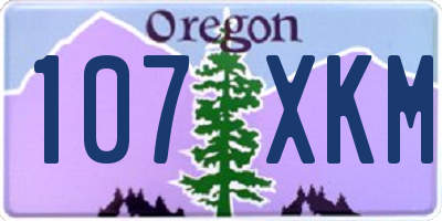 OR license plate 107XKM
