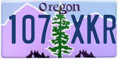 OR license plate 107XKR