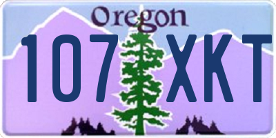 OR license plate 107XKT