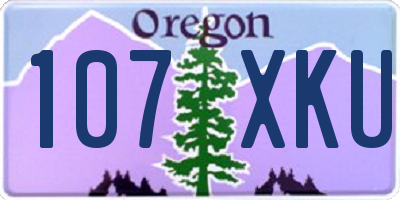 OR license plate 107XKU