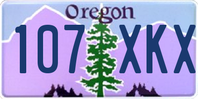 OR license plate 107XKX