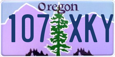 OR license plate 107XKY
