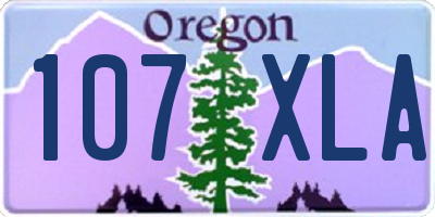 OR license plate 107XLA