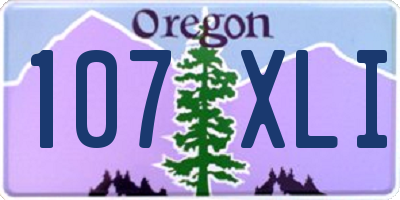 OR license plate 107XLI