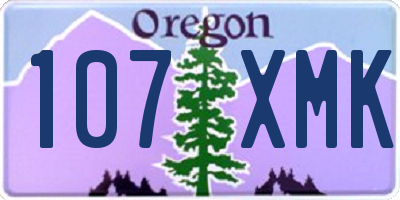 OR license plate 107XMK
