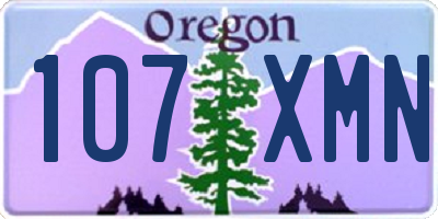 OR license plate 107XMN