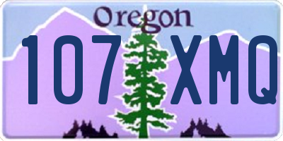 OR license plate 107XMQ
