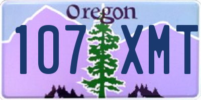 OR license plate 107XMT