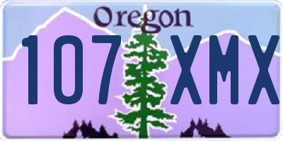 OR license plate 107XMX