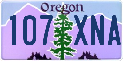 OR license plate 107XNA