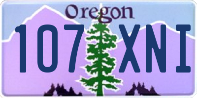 OR license plate 107XNI