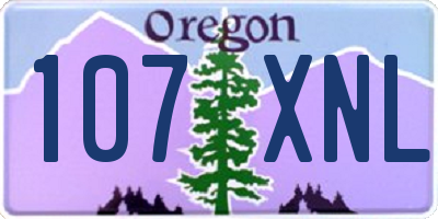 OR license plate 107XNL