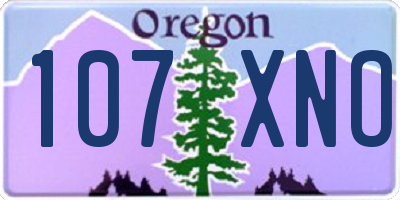 OR license plate 107XNO